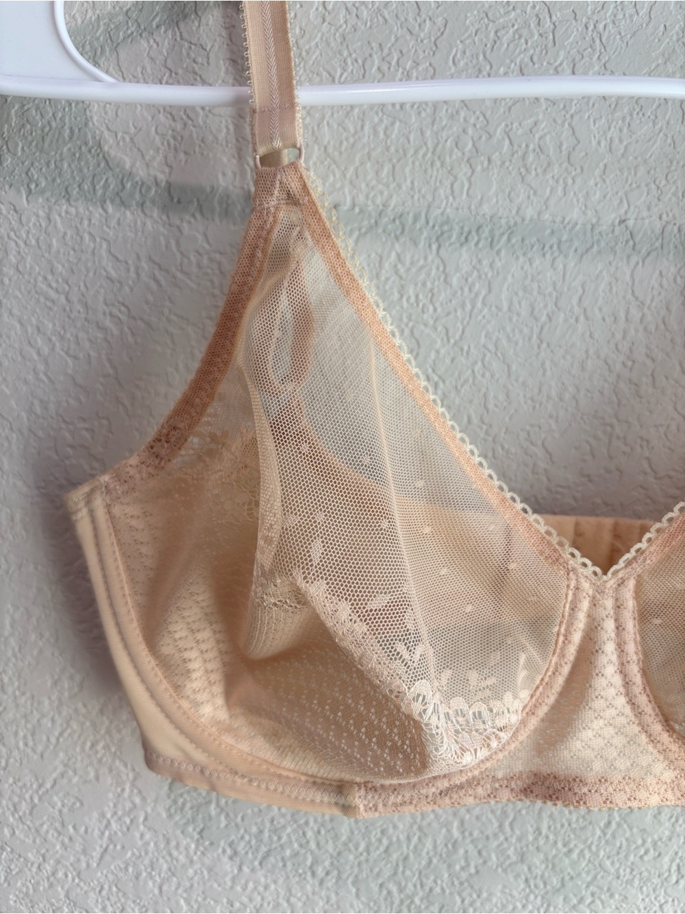 Chantelle Tamaris Nude Lace Underwire Bra 32DD Style 1660 - Picture 3 of 7